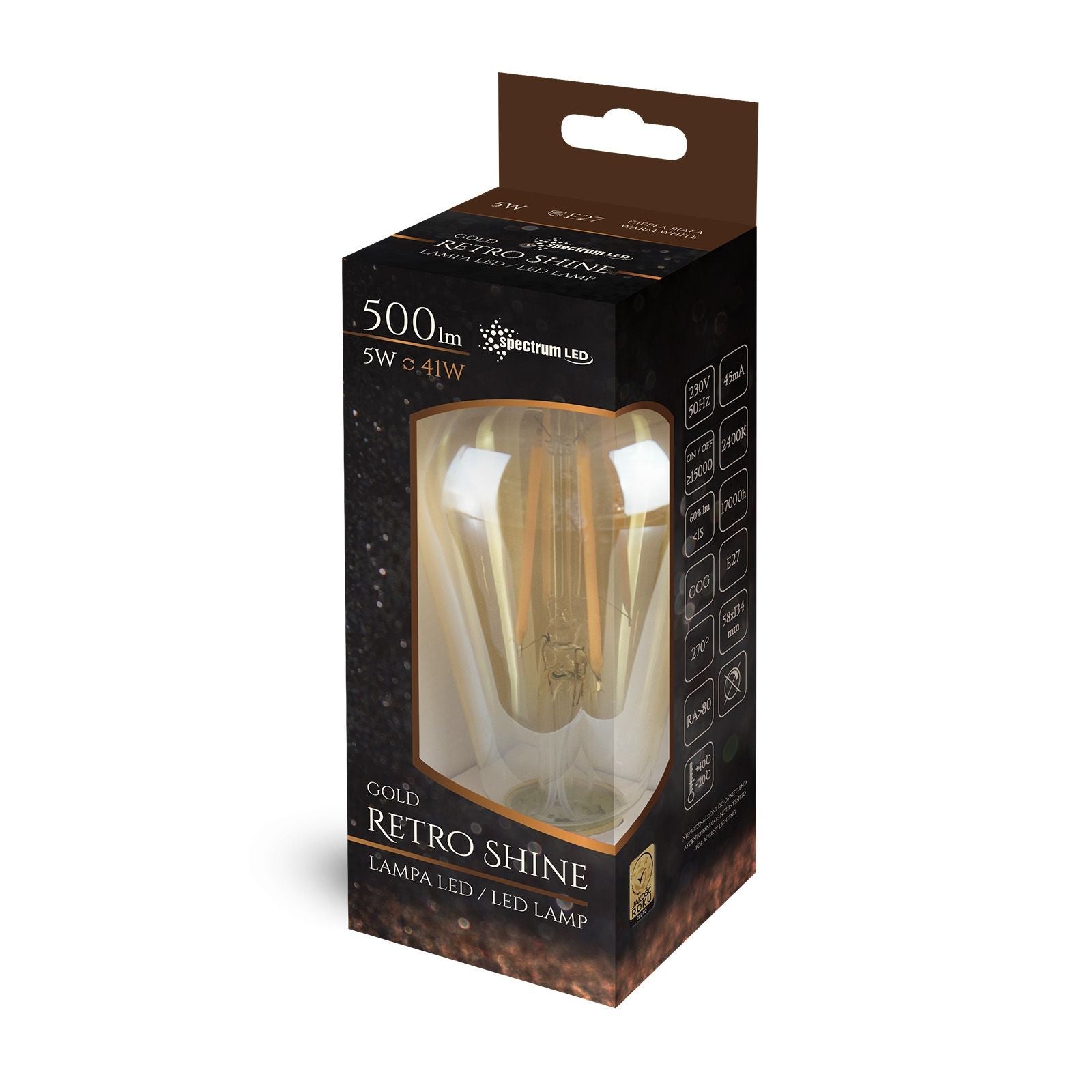 Bulbo Lampadina Led Calda E-27 230v 5w Edison 14460 St58