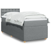 Giroletto a Molle con Materasso Grigio Chiaro 80x200 cm Tessuto 3287297