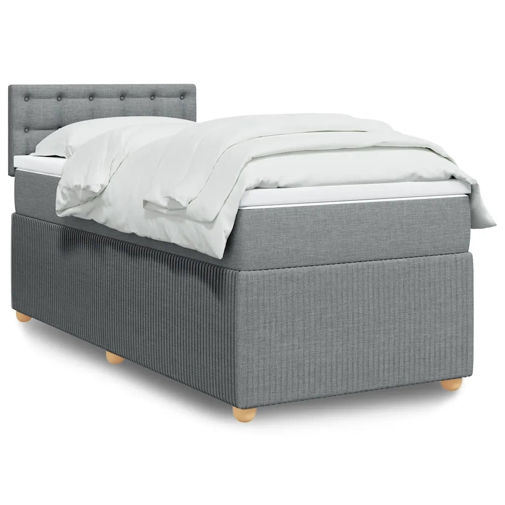 Giroletto a Molle con Materasso Grigio Chiaro 80x200 cm Tessuto 3287297