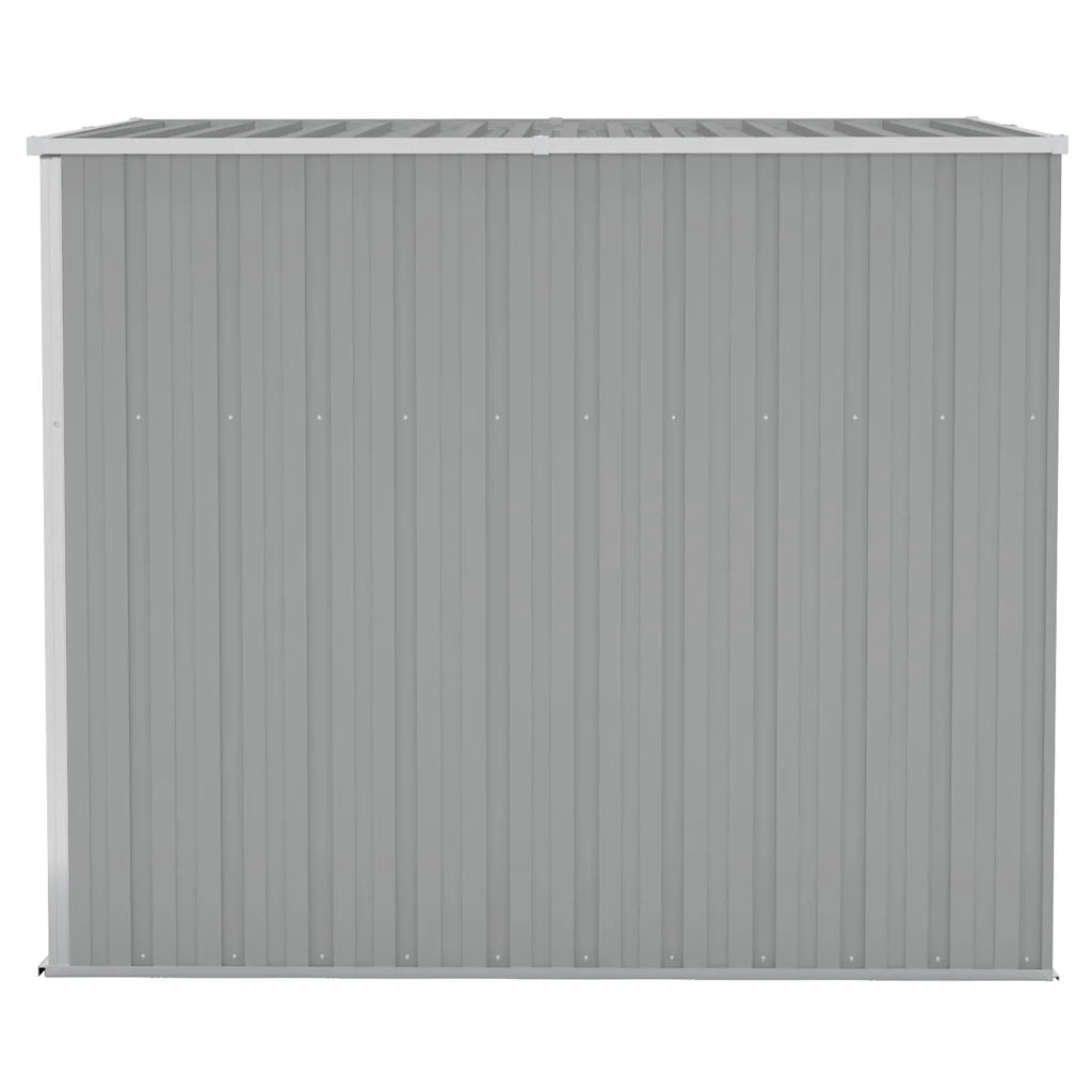 Capanno Giardino a Parete Grigio 118x194x178 cm Acciaio Zincato