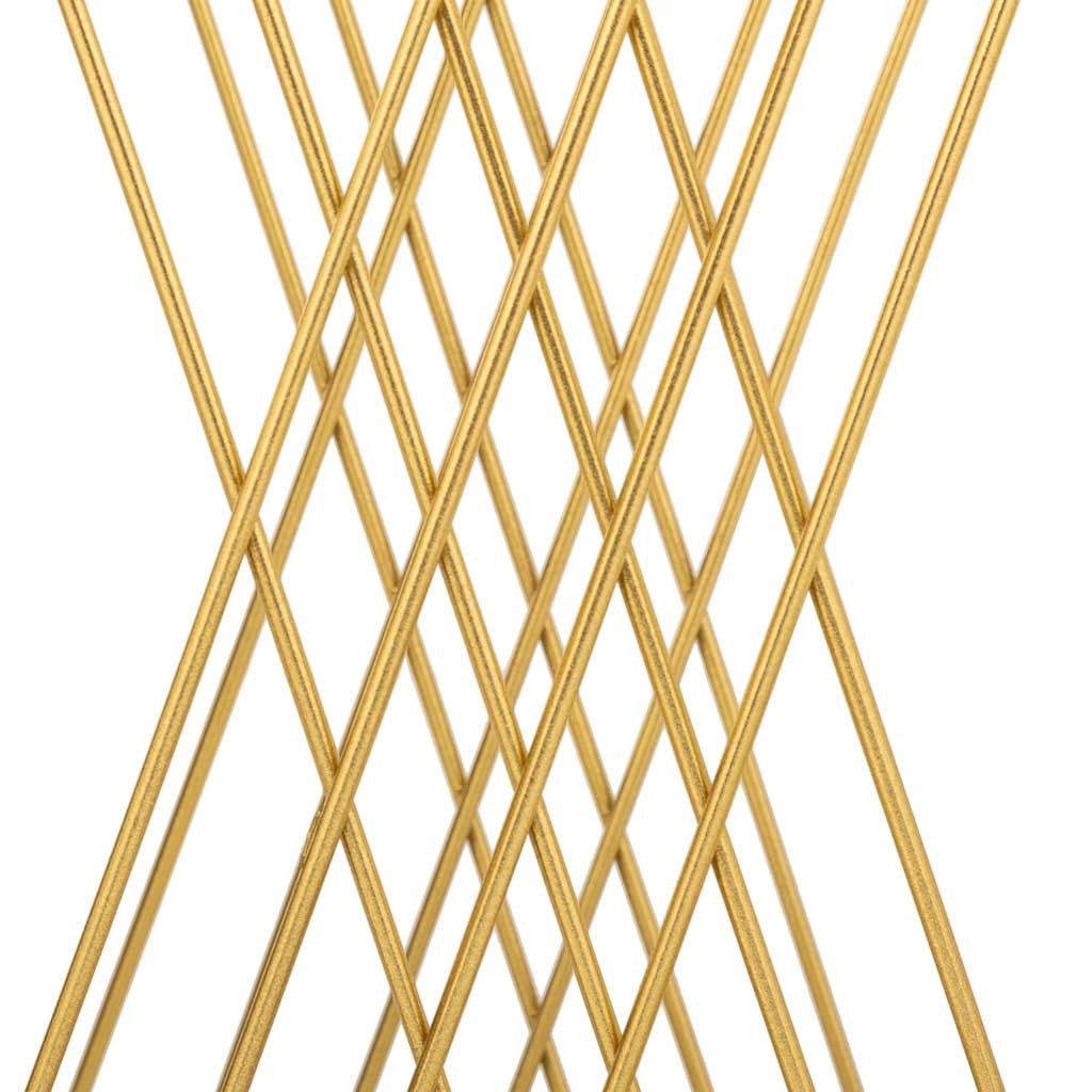 Tavolino angolare quadrato in metallo oro 40x40x70