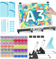 Tavolo di illuminazione A3 per accessori di pittura al diamante 5D, illuminazione regolabile per pannelli di illuminazione per adulti