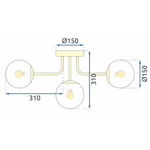 Lampada Gold APP1575-5C