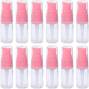 Fles per Pompa 10ml/0,33oz - 12 pezzi - Riutilizzabile - Plastica - Compatta - Portatile - Duratura e Riciclabile - Fiala per Cosmetici
