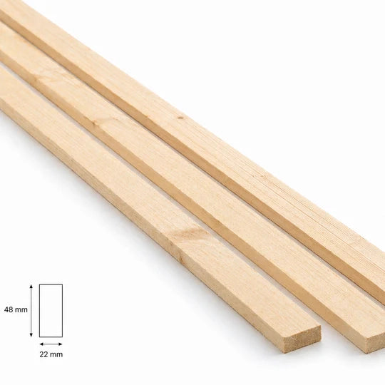 Listelli abete carpenteria grezze   48 x 22 x 2000 mm 1 pz.