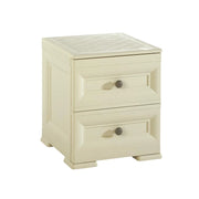 COMODINO 2 CASSETTI ANGORA 40X43X46 CM – COMODINO MODERNO SALVASPAZIO PER CAMERA DA LETTO E ZONA LIVING