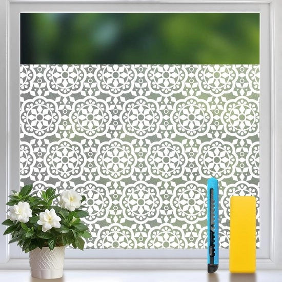 Telaio di protezione per finestra, invisibile, riposizionabile senza adesivo, protezione UV, per cucina, camera da letto, soggiorno, bagno, 90 x 200 cm