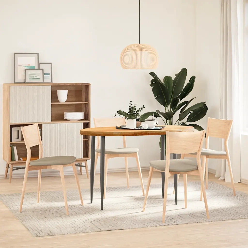vidaXL Piano Tavolo Marrone Chiaro 120x60x4cm in Rovere Massello Ovale