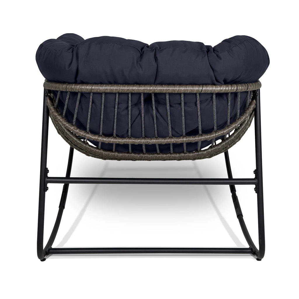 Sedia a dondolo uovo, poltrona dondolo da giardino blu – Dream - SD07DR