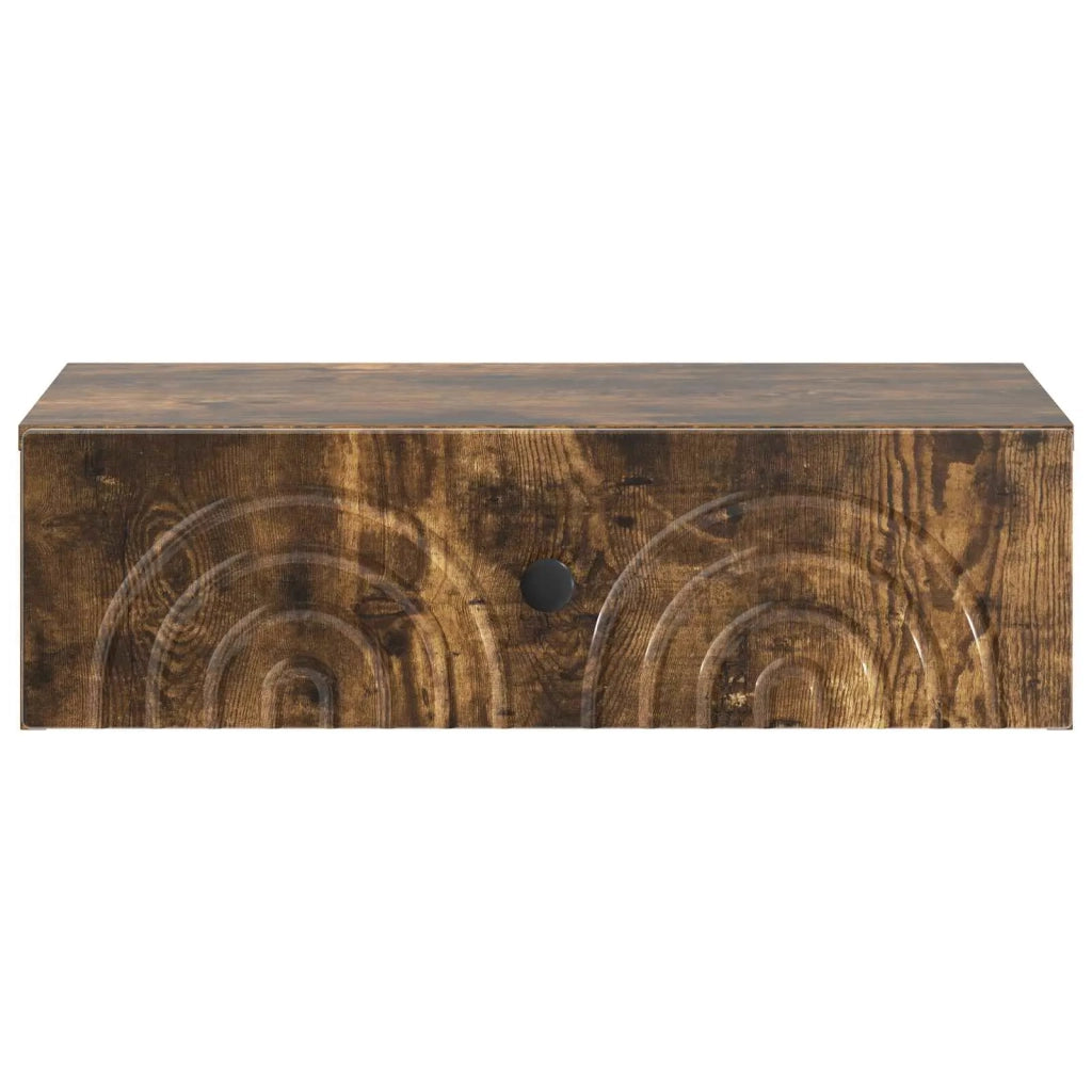 Tavolino da Parete Laterale 59 x 34,5 x 17 cm Rovere Fumo 898150