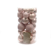 Confezioni 30 palline rosa 6cm