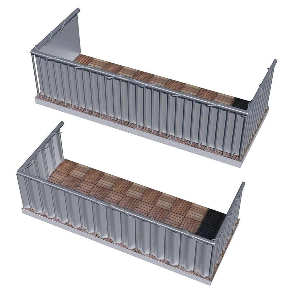 Trade Shop - Telo Copertura Ringhiera Balcone Grigio 85x500cm Frangivista Protezione Vento Polietilene -