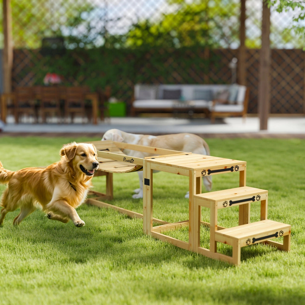 Kit Agilit¨¤ Cane 3 Pezzi ¨C zephmum ¨C Legno Massello Naturale
