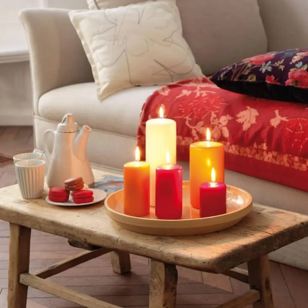 Bolsius Candele Moccoli 8 pz 130x68 mm Rosso Vino 428082