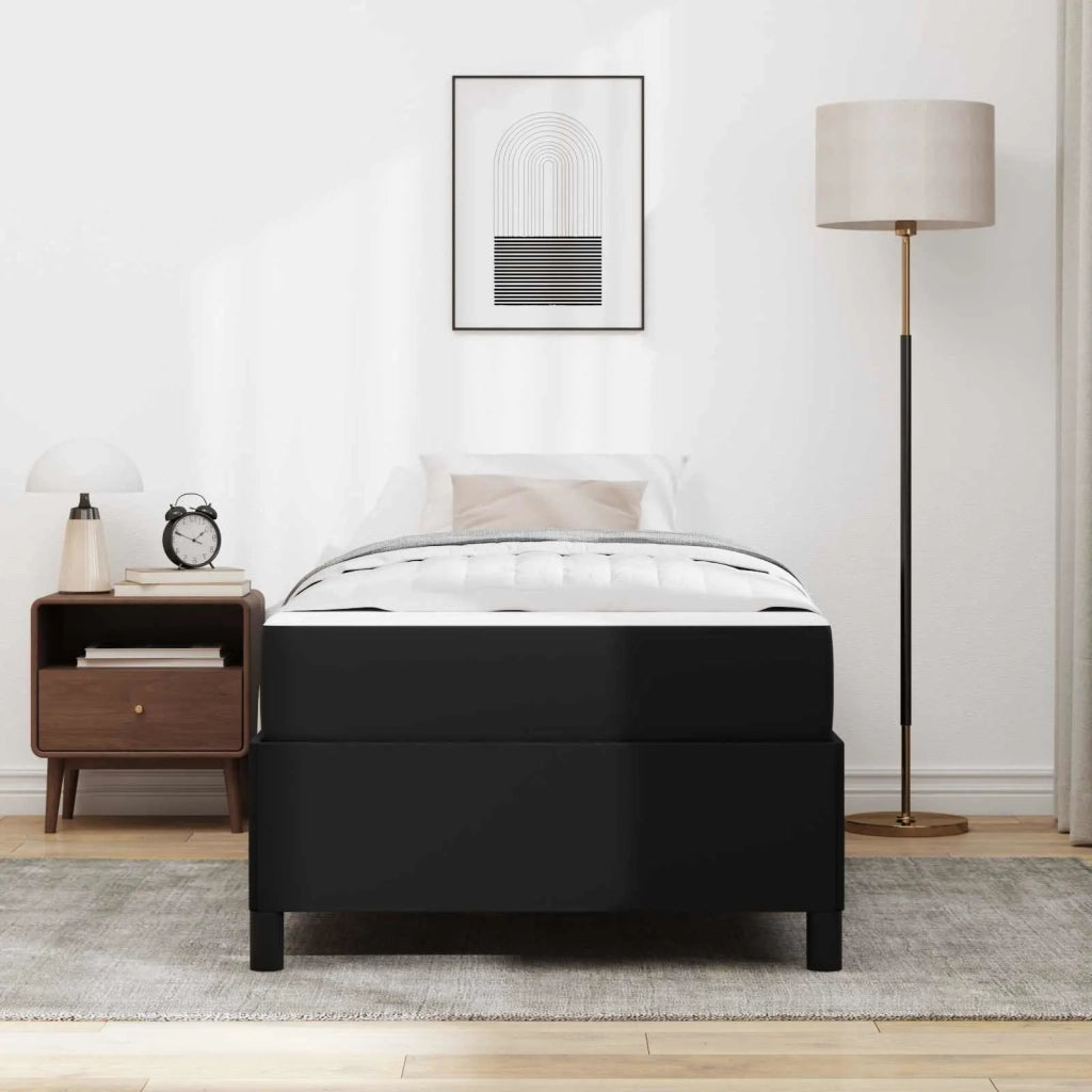 Struttura del letto con materasso Nero 90 x 190 cm Tessuto 3398974