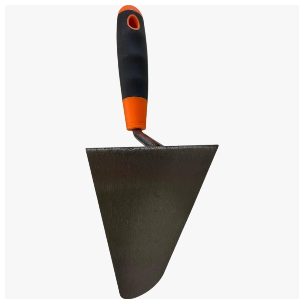 Cazzuola punta tonda da 160 mm manico ergonomico antiscivolo gomma edilizia
