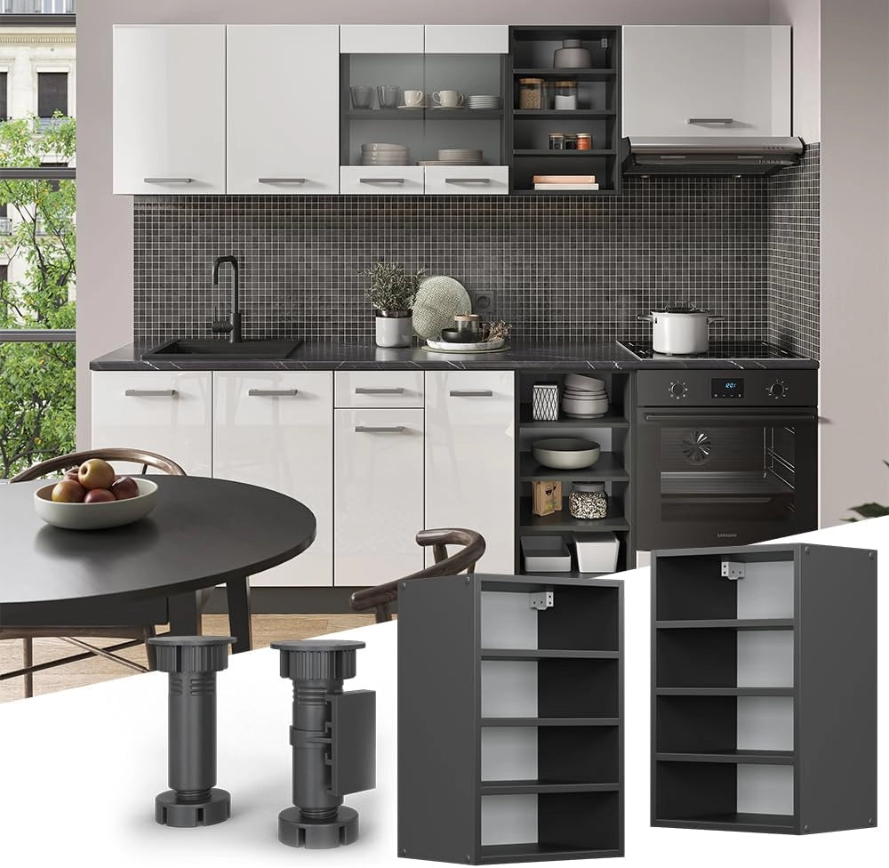 Pensile R-Line, Antracite, 40 cm, per la libera combinazione all'interno di sistemi cucina modulari