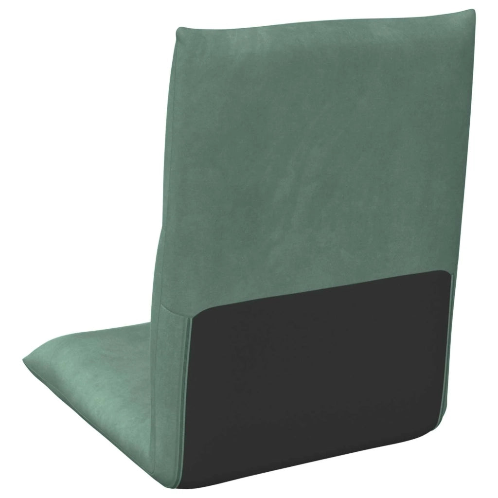 Sedia a pavimento regolabile Verde Mare Velluto