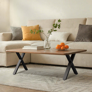 Base per tavolo 72x60 cm con gambe tavolo a forma di X colore nero