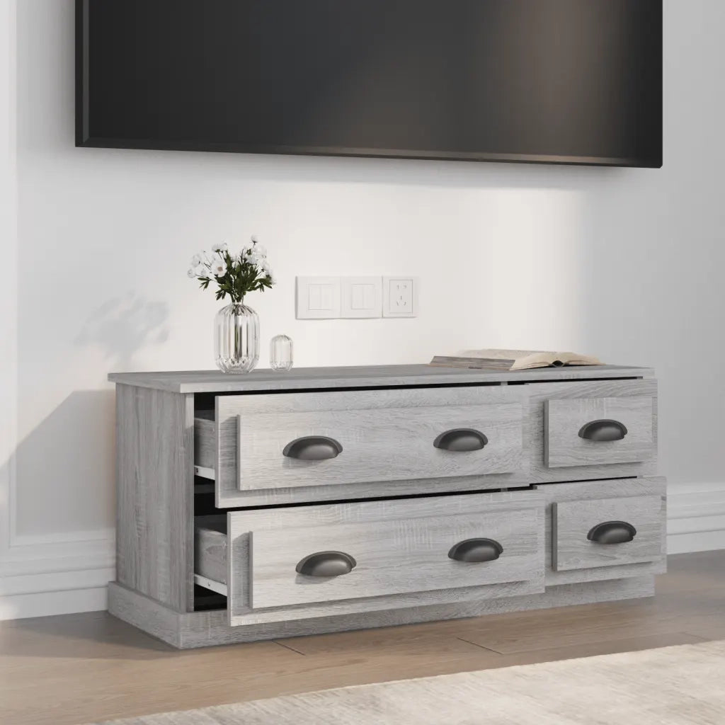 Mobile TV Grigio Sonoma 100x35,5x45 cm in Legno Multistrato
