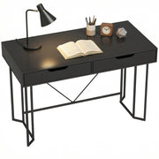 Scrivania con 2 cassetti ¨C Zephmum ¨C Nero 120x60x77 cm