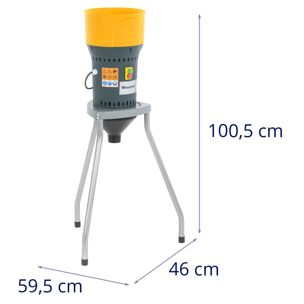 Mulino elettrico per cereali 300 kg/h 1300 watt con supporto in acciaio inox grigio-arancio PP 14_0009415