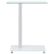 Tavolino Laterale a U Trasparente 45x30x58cm in Vetro Temperato 249535