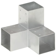 Connettori per Pali a Forma di Y 4 pz Metallo Zincato 91x91 mm 145474