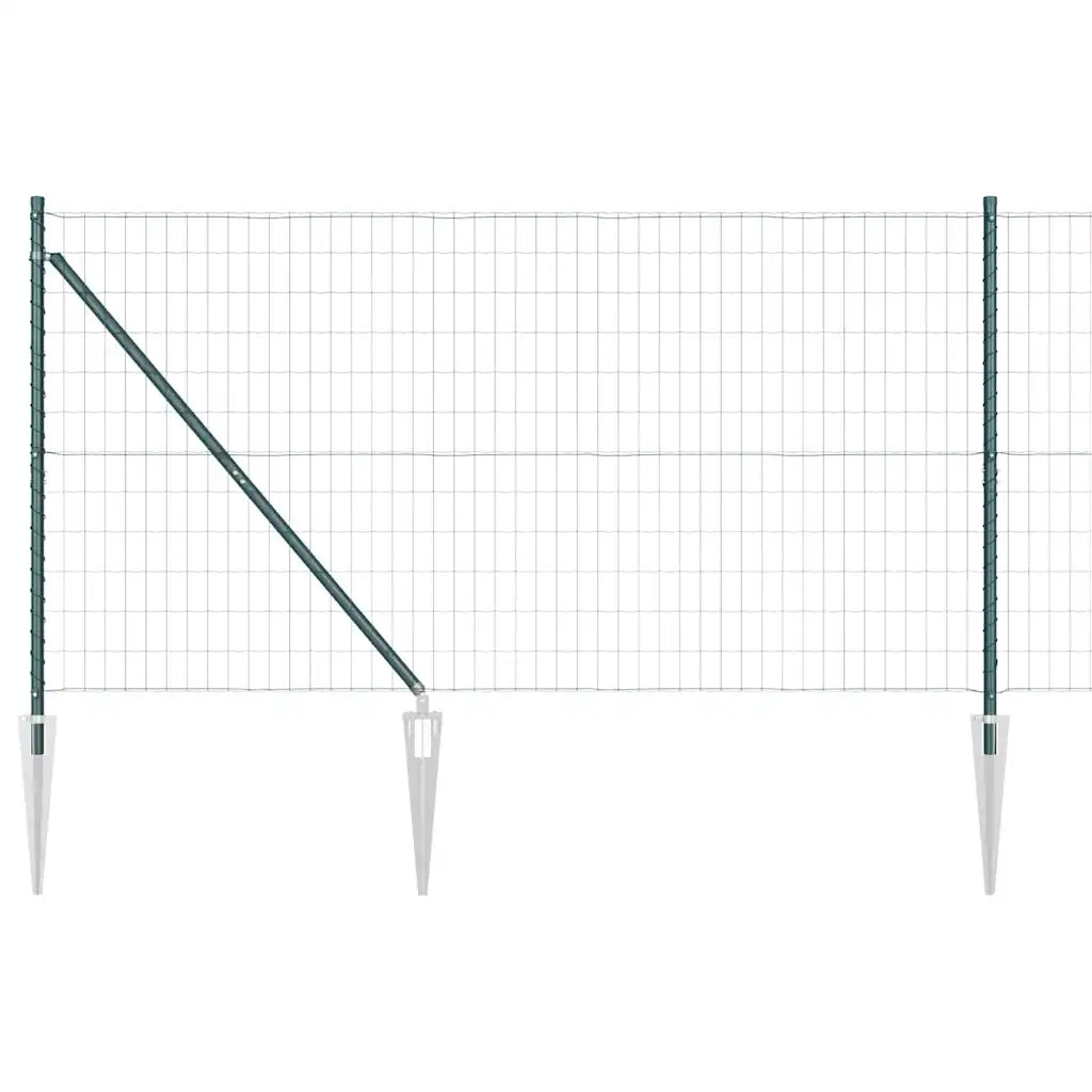 Recinzione con Posto Verde 1,2 x 25 m Acciaio e PVC