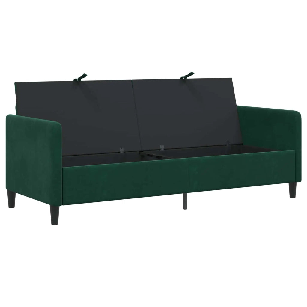 Divano con Storage Verde Scuro 192 x 78 x 87 cm Poliestere 42036991