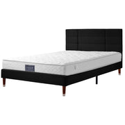 Materasso a molle insacchettate con 7 zone e rivestimento traspirante per letto; poliestere bianco 140×200 cm