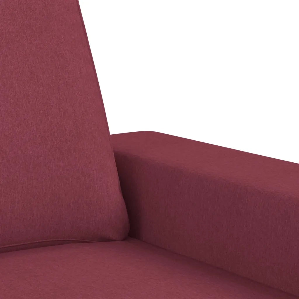 Set di Divani 2 pz Rosso Vino in Tessuto 3201904