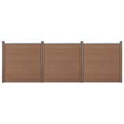 Recinzione in WPC per Giardino Staccionata Frangivista Alta 183 cm Lunga 531 cm Marrone NEU.HOLZ