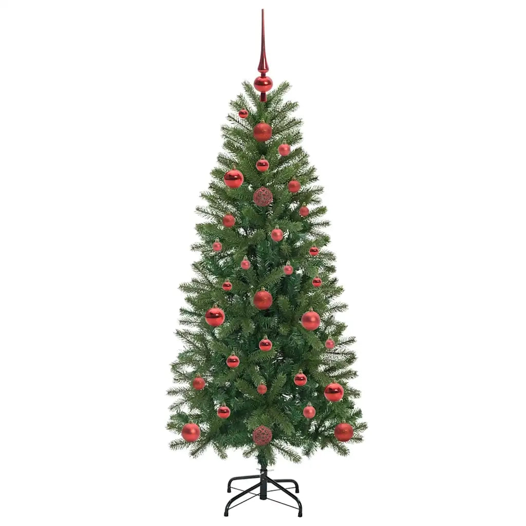Albero di Natale | Decorazioni natalizie artificiale con 150 LED Verde 120 cm PE e PVC