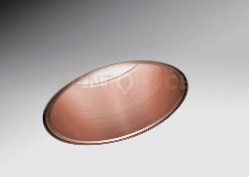 THESSALY faretto Incasso 1 Luce Bordo Raso Rame Spazzolato attacco GU10  gesso e alluminio d.10cm