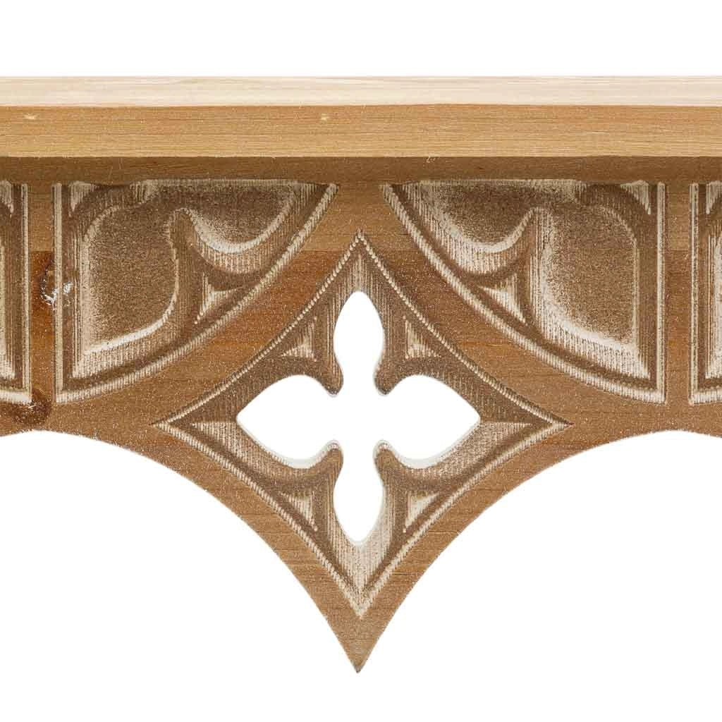 Scaffale in legno marrone 60x18x17h cm
