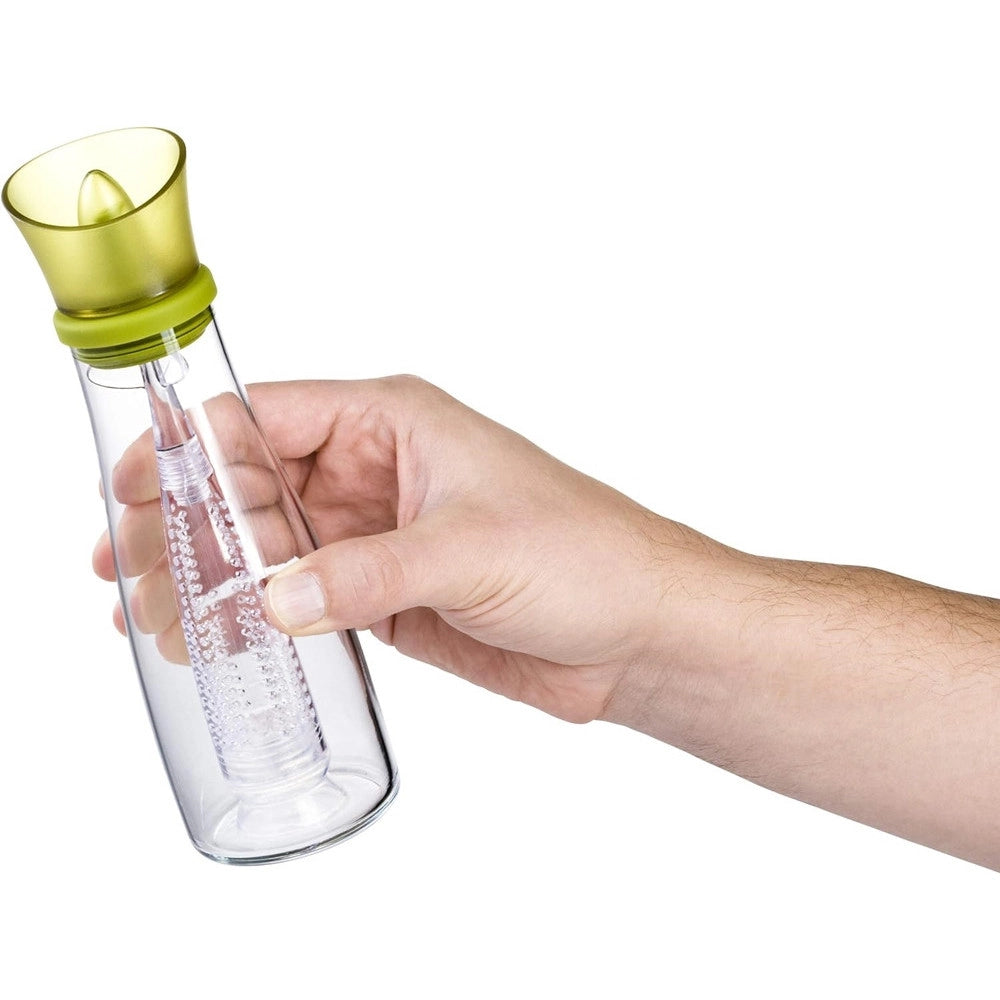 Trade Shop - Oliera Con Infusore In Vetro Verde Capacità Da 250 Ml Per Condire Alimenti Cucina -