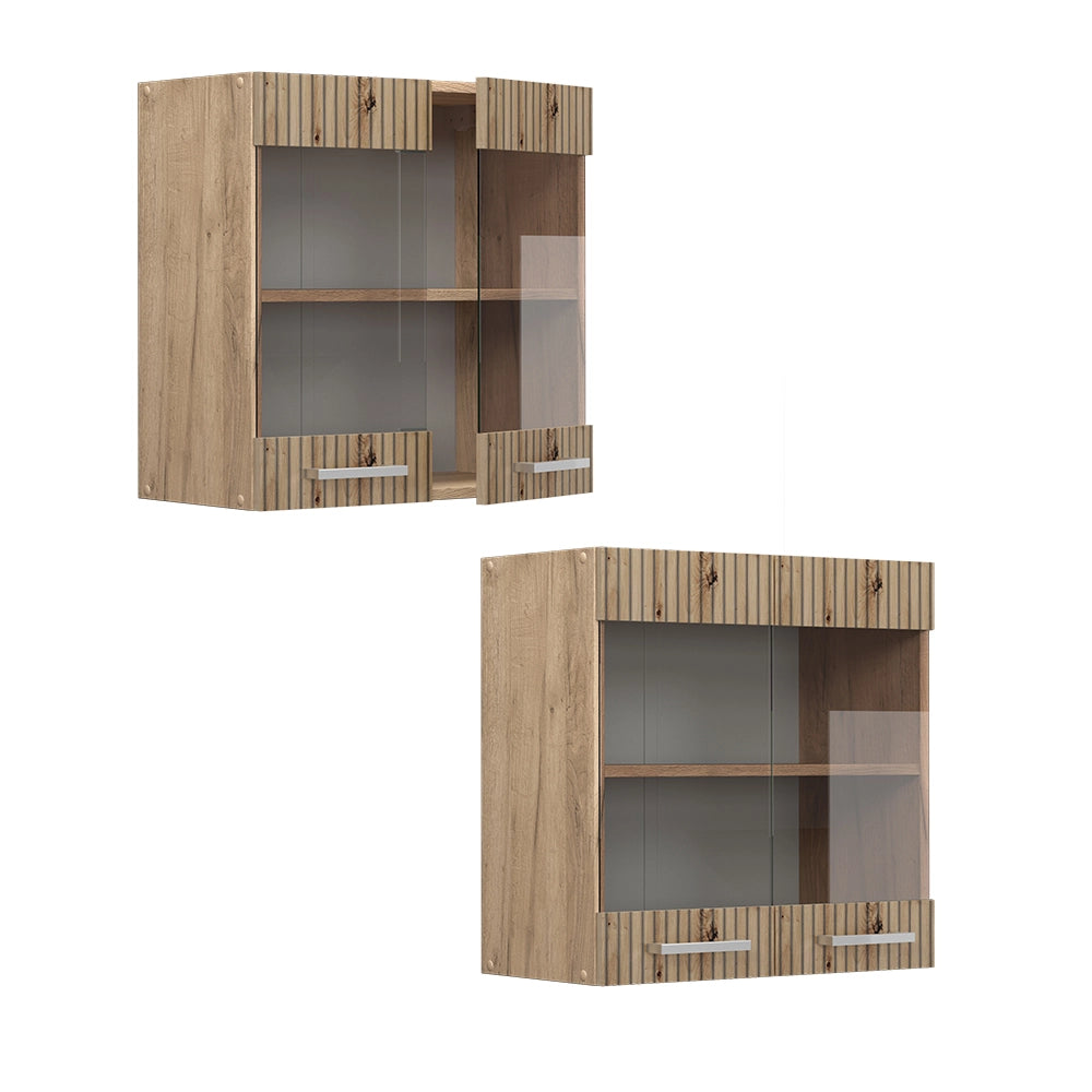 Vicco Mobile da cucina in vetro Rovere artigianale 60 cm