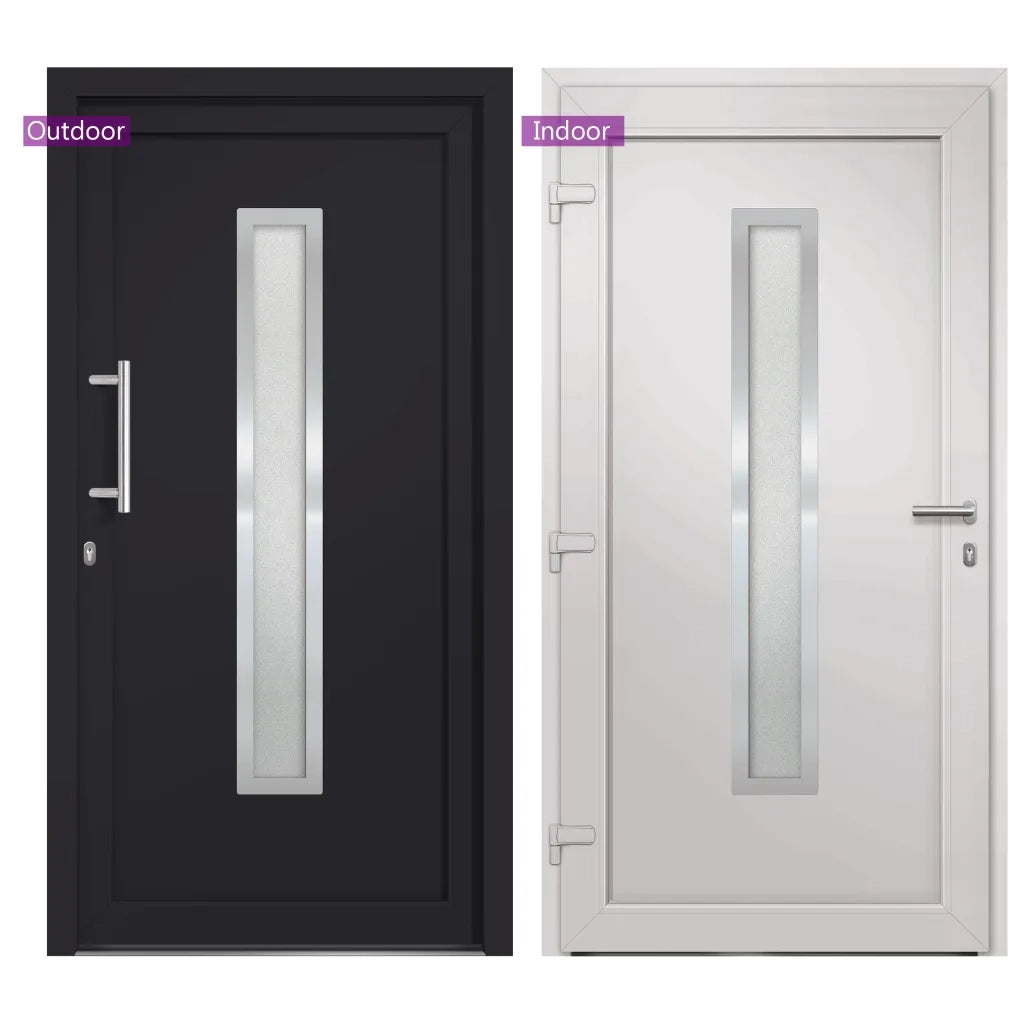 Porta di Ingresso Antracite 98x190 cm cod mxl 56255