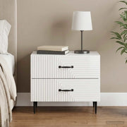 Armadio da Notte con cassetto Bianco Lucido 62 x 34,5 x 47,5 cm 894779