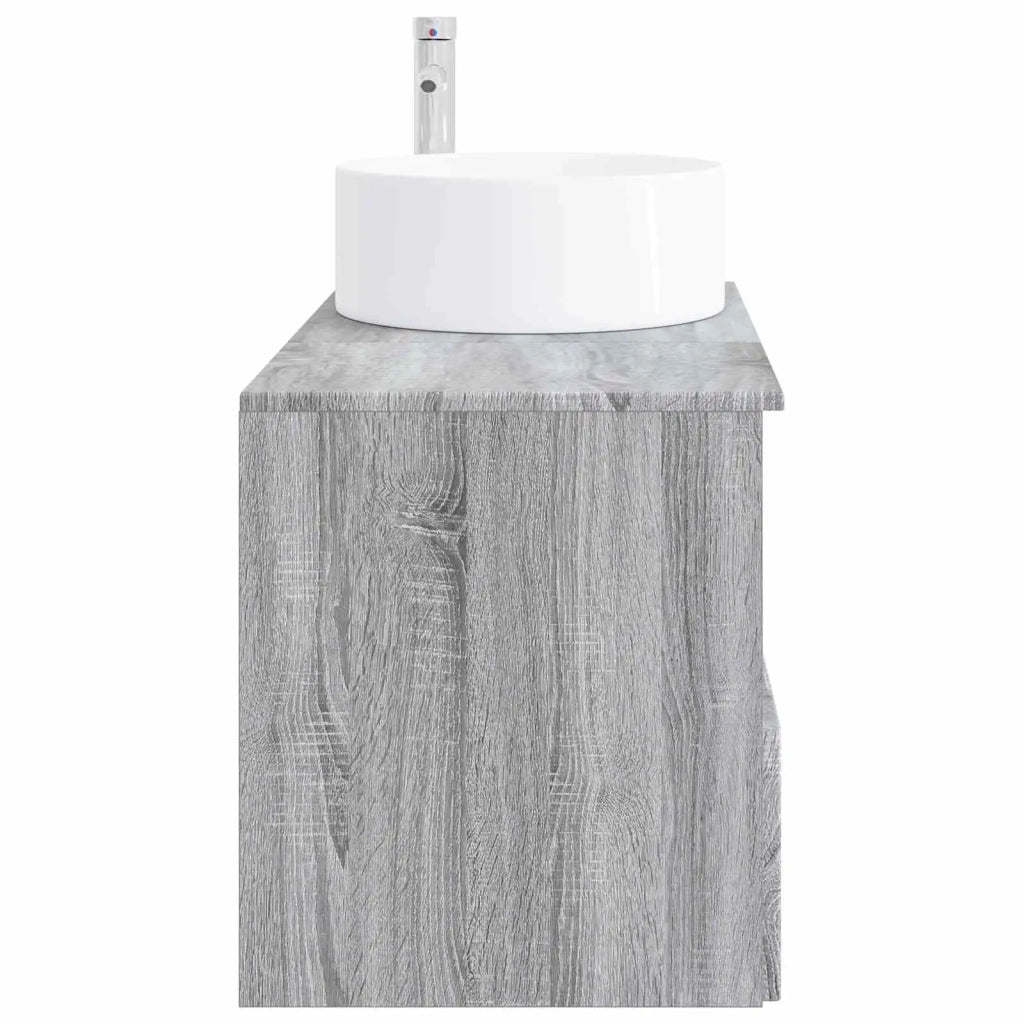 Set di mobili per il bagno 2 pz Sonoma grigio 3404110