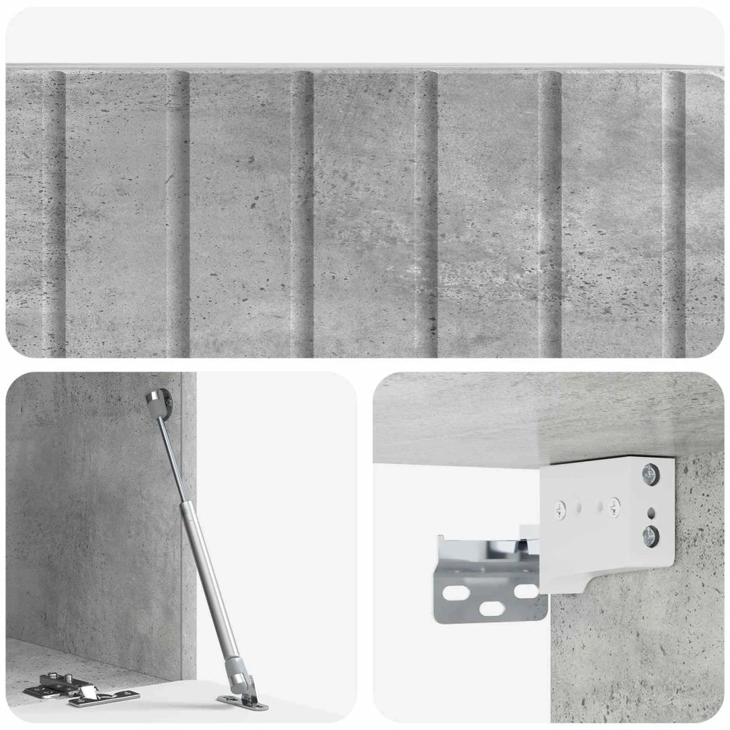 Mobile Porta TV da Muro Grigio Cemento 78,5 x 41 x 30 cm 898348