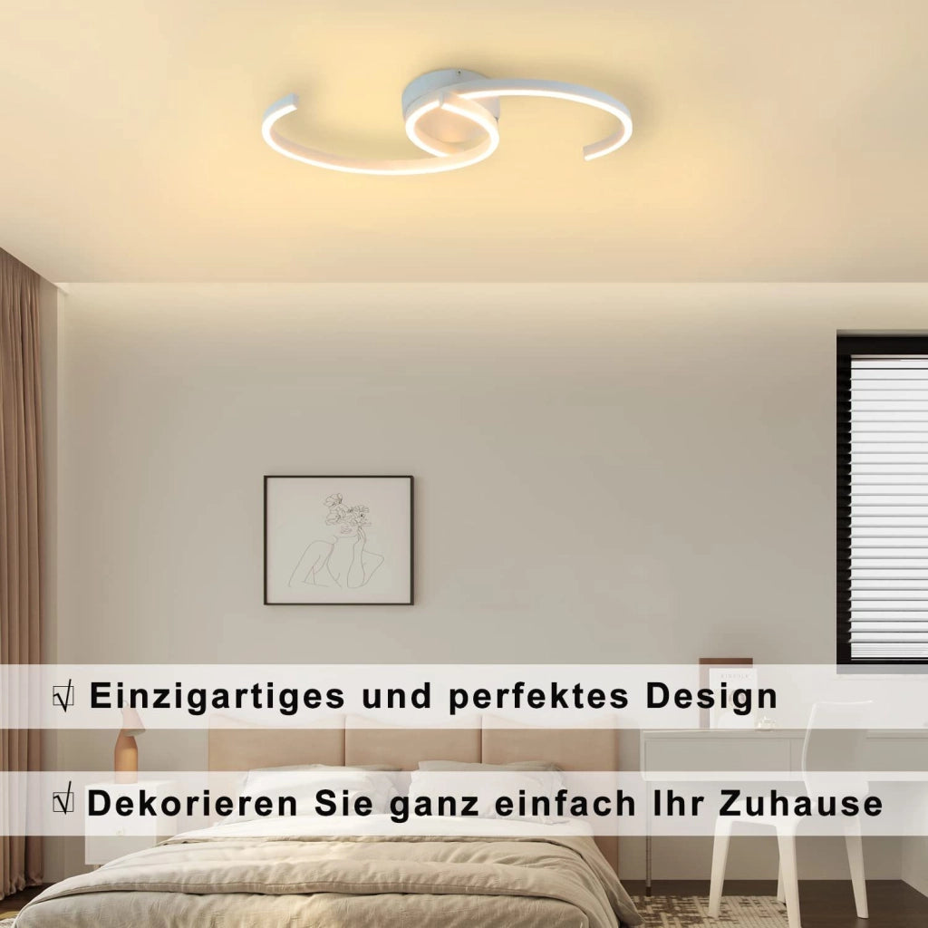 ZMH Lampada da soffitto a sospensione 2 luci corda lunari design 3000K per camera letto ufficio