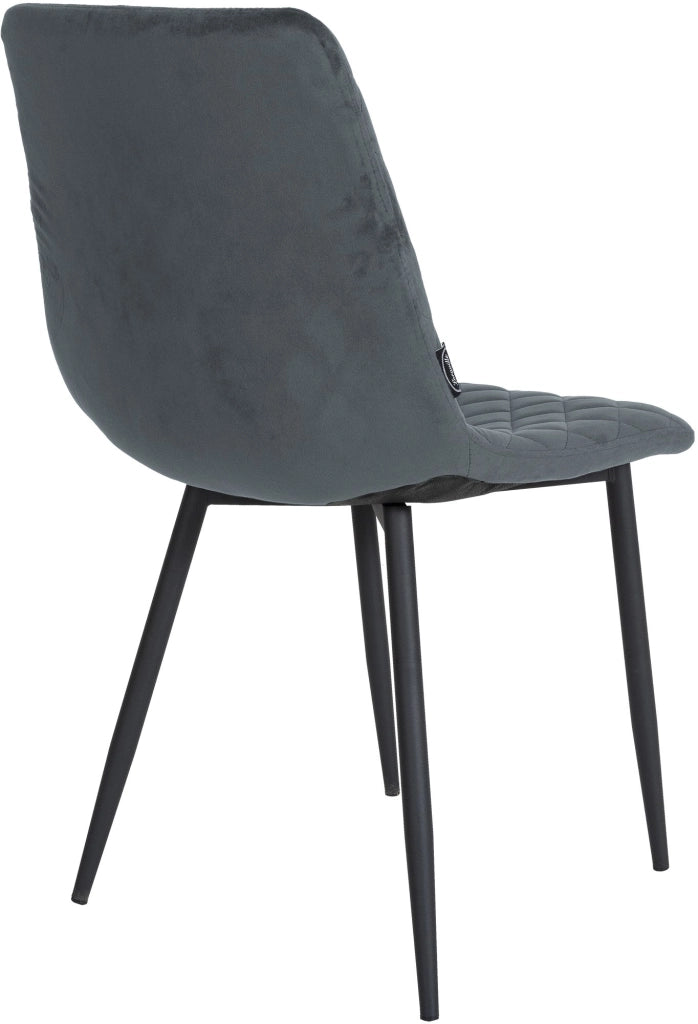 Sedia da pranzo Telde Velvet grigio scuro