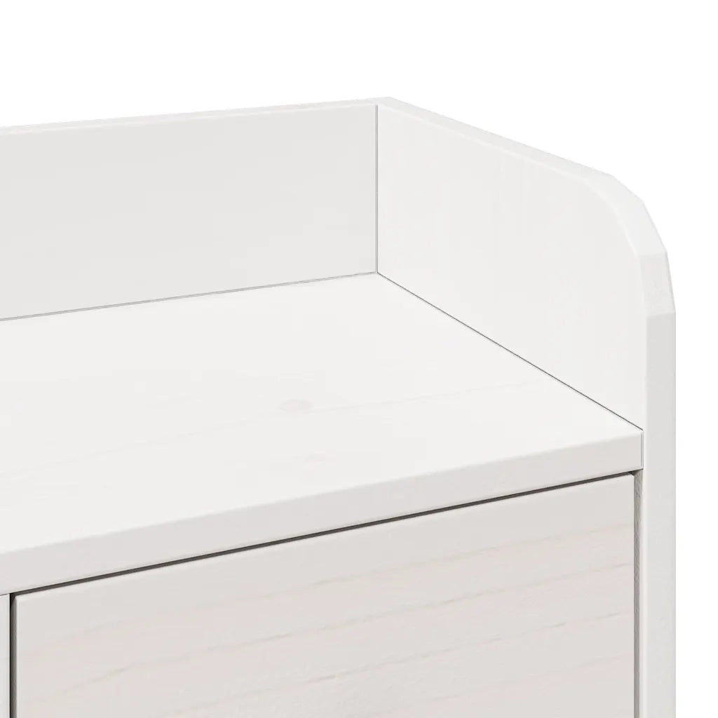 Letto Libreria senza Materasso Bianco 90x190 cm Massello Pino 3323978