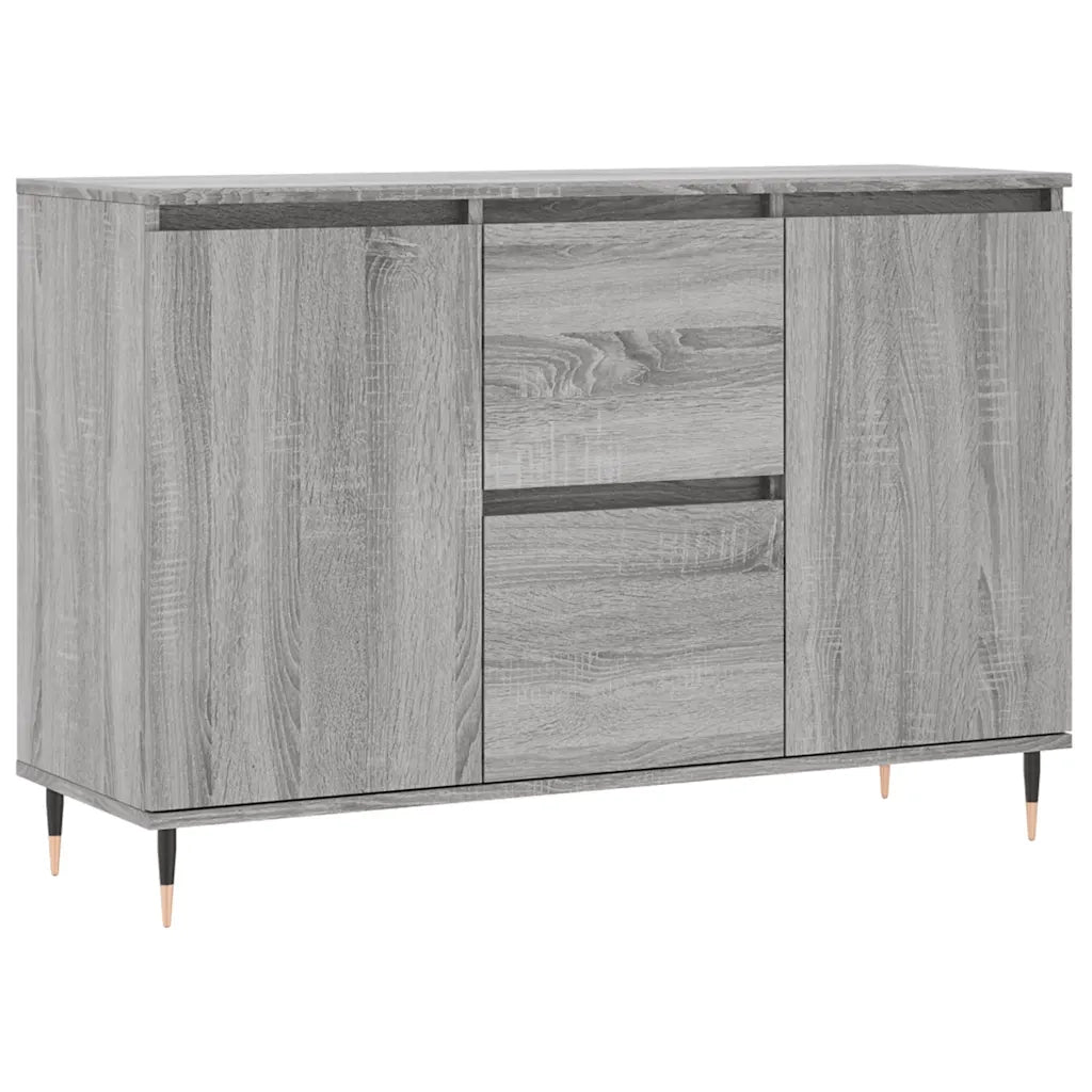 vidaXL Credenza Grigio Sonoma 101,5x35x70 cm in Legno Multistrato