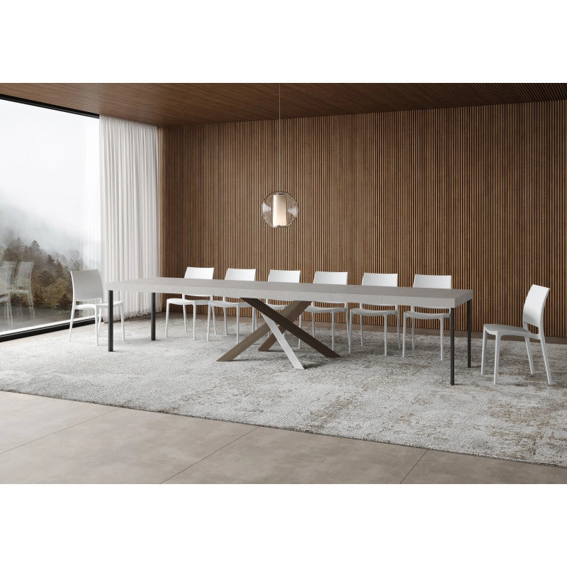 Tavolo allungabile 140/400x90 cm Volantis Premium telaio Multicolore 4/C - Cashmere