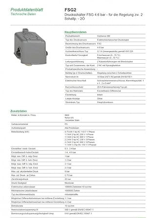 PRESSOSTATO SQUARE D  FSG2  1,4÷4,6     MADE IN ITALY