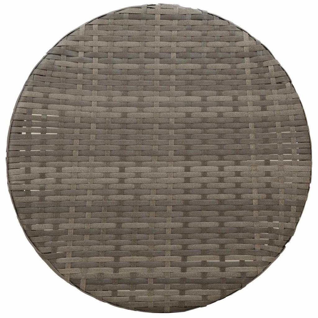 Set da Bistrot 3 pz con Cuscini Grigio in Polyrattan 365656