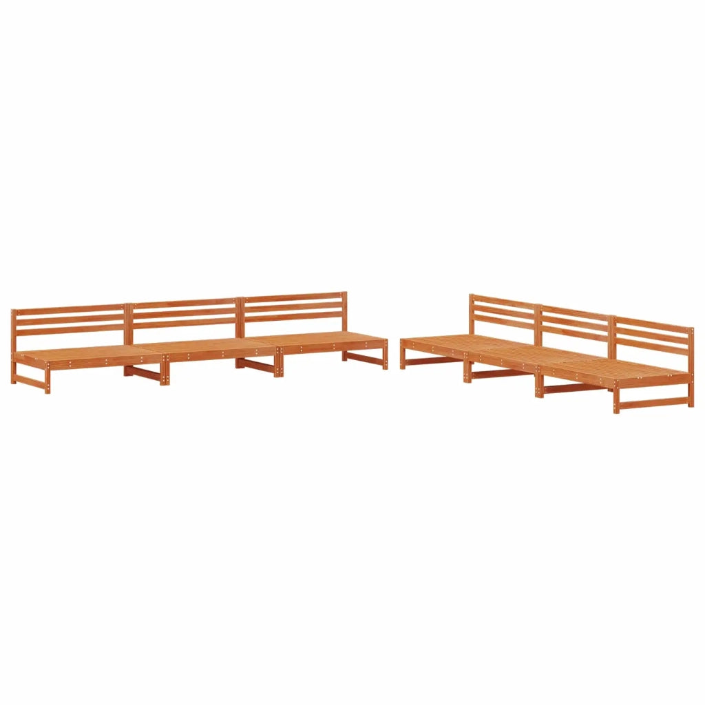 Set Lounge da Giardino 6 pcs Marrone Cera 3418075